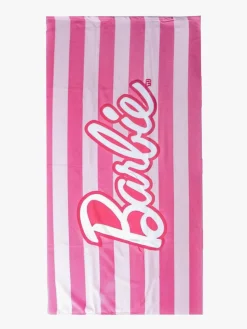 Barbie Badehåndklæde, Lyserød/Hvid