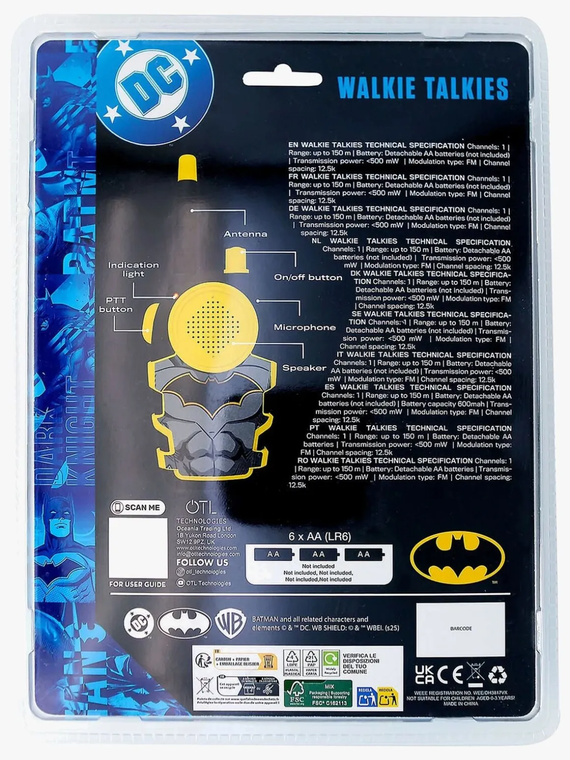 Batman Walkie Talkie 150 m