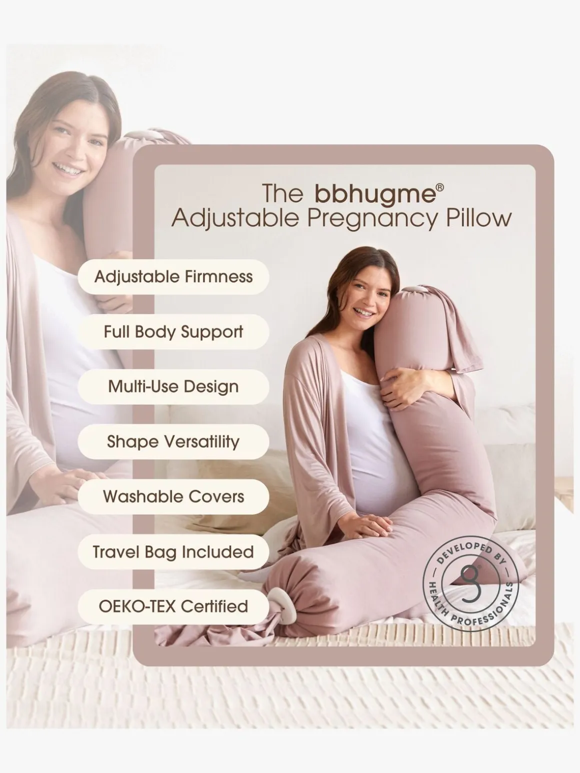 bbhugme Graviditets- & Ammepude, Dusty Pink