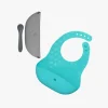 bblüv Hagesmækstallerkener & Ske, Aqua/Grey