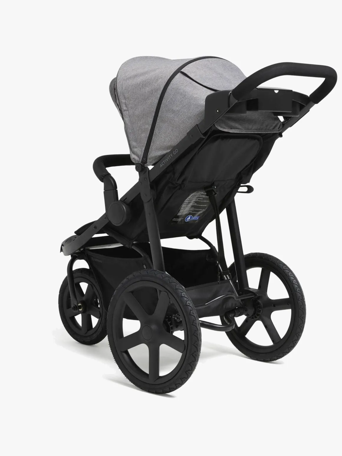 Beemoo Activity Go Aktivitetsklapvogn, Black/Dark Grey
