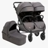 Beemoo BFF60 2 Søskendevogn inkl. Liggedel, Fog Grey