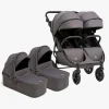 Beemoo BFF60 2 Søskendevogn inkl. Liggedele, Fog Grey