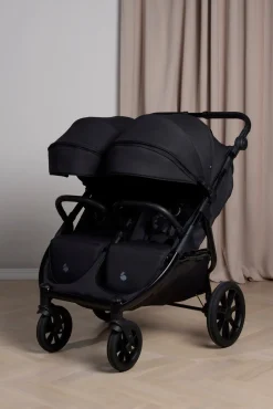 Beemoo BFF60 2 Søskendevogn inkl. Liggedele, Night Black