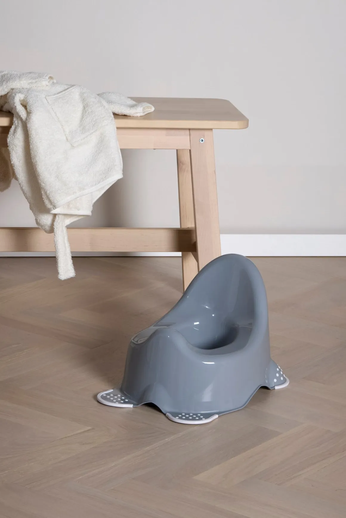 Beemoo CARE Anti-Slip Potte & Skammel, Grå