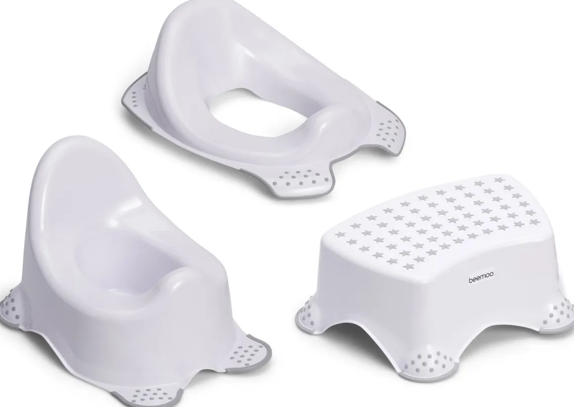Beemoo CARE Anti-Slip Potte, Toiletsæde og Skammel, Hvid