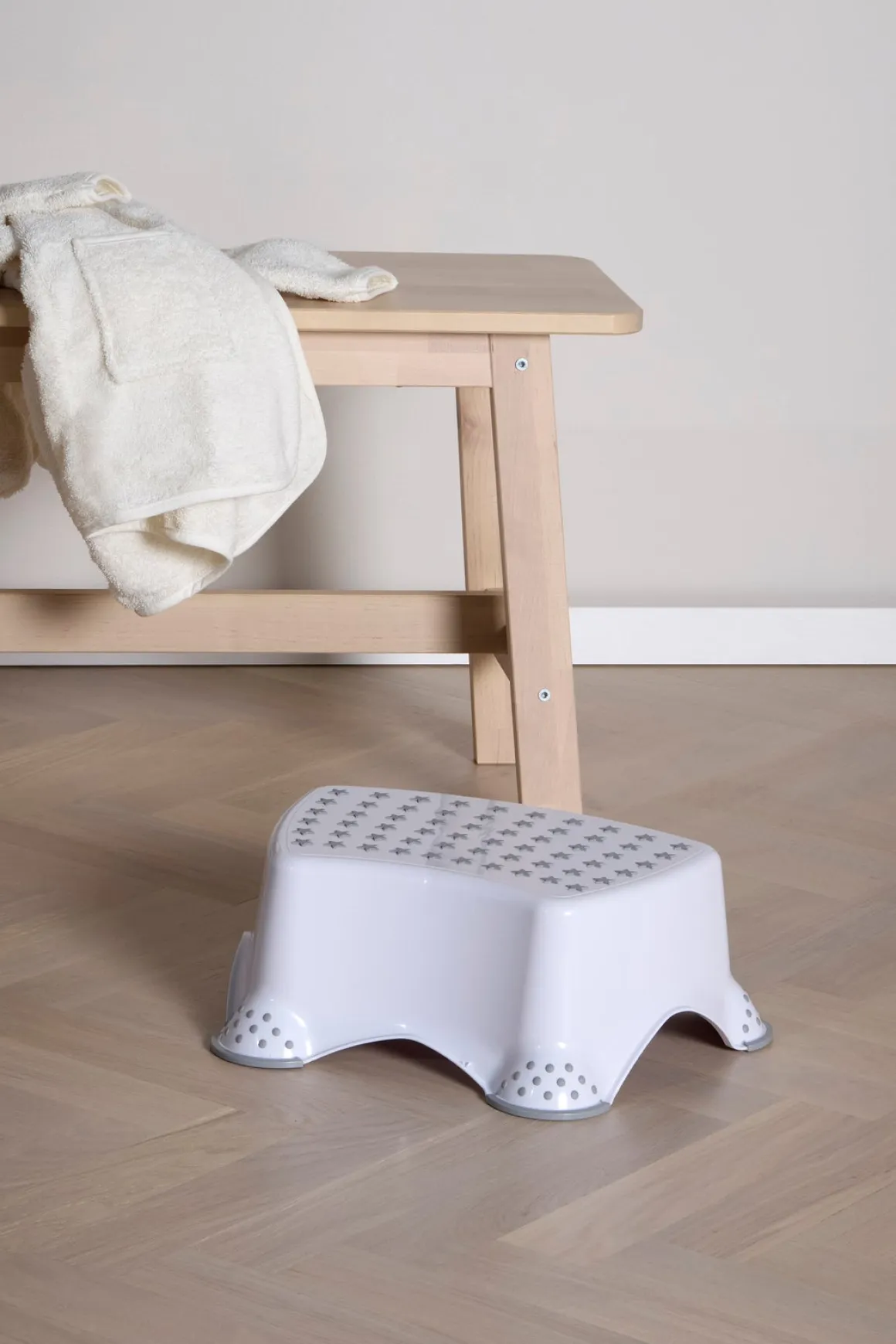 Beemoo CARE Anti-Slip Potte & Skammel, Hvid