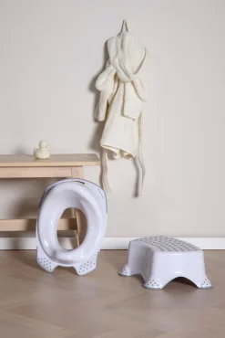 Beemoo CARE Anti-Slip Toiletsæde & Skammel, Hvid