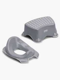 Beemoo CARE Anti-Slip Toiletsæde & Skammel, Grå