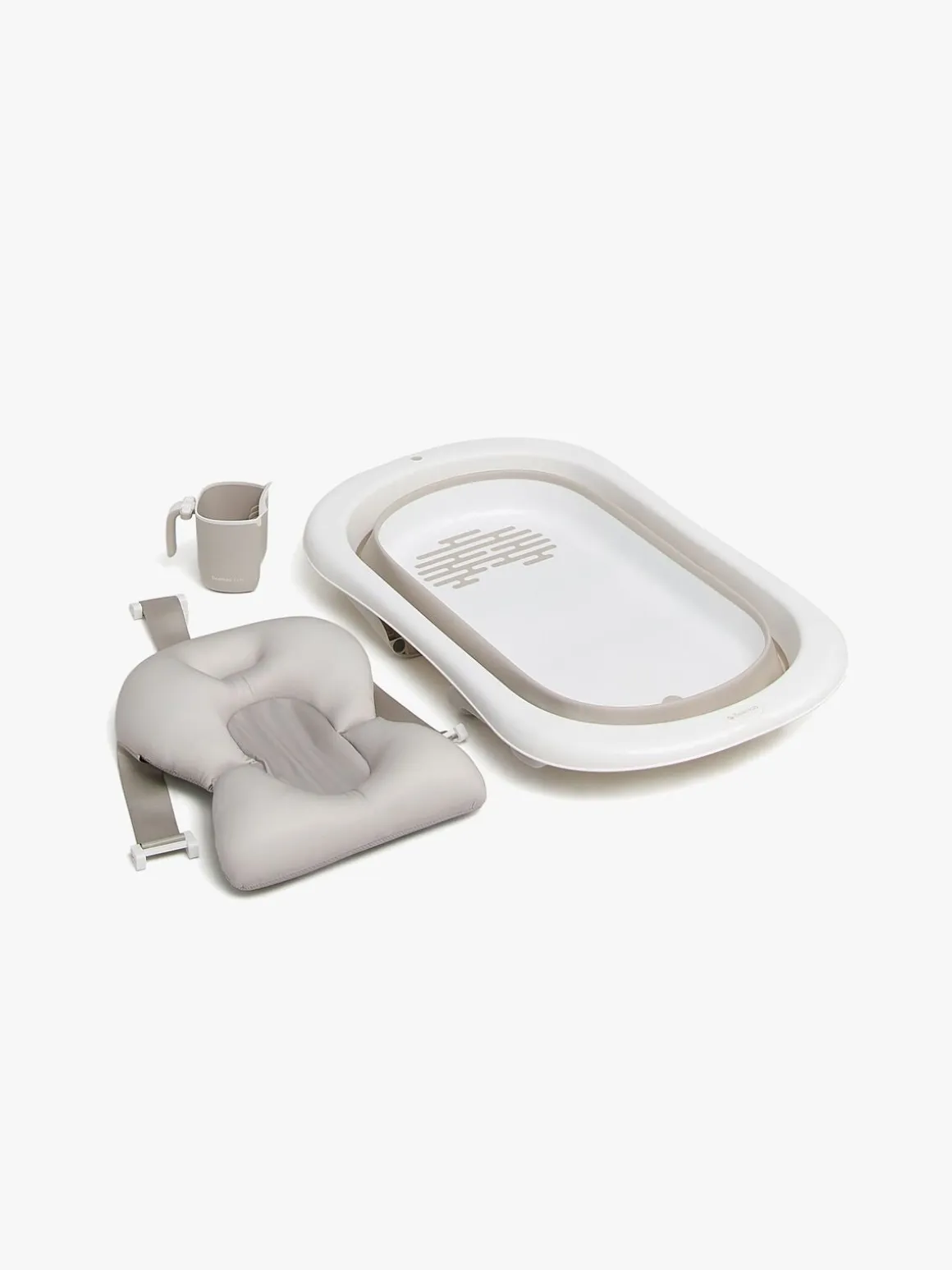 Beemoo CARE Assist Badekar inkl. Badestøtte & Skyllekande, Beige
