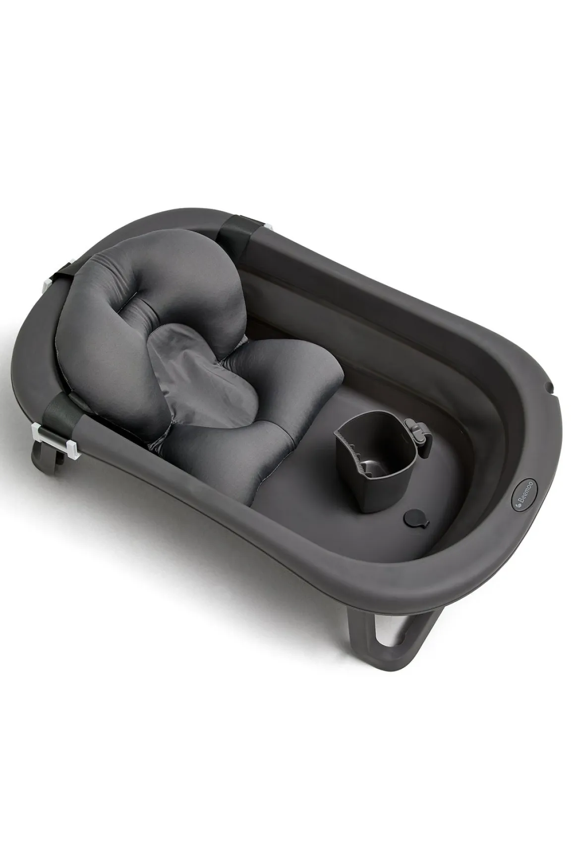 Beemoo CARE Assist Badekar inkl. Badestøtte & Skyllekande, Deep Grey
