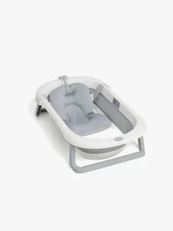 Beemoo CARE Assist Badekar Inkl. Badestøtte, Badestativ & Skyllekande, Grey/White