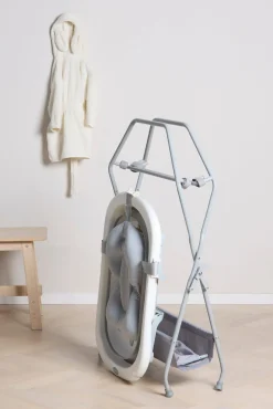 Beemoo CARE Assist Badekar inkl. Badestøtte og Badekarstativ, White/Grey