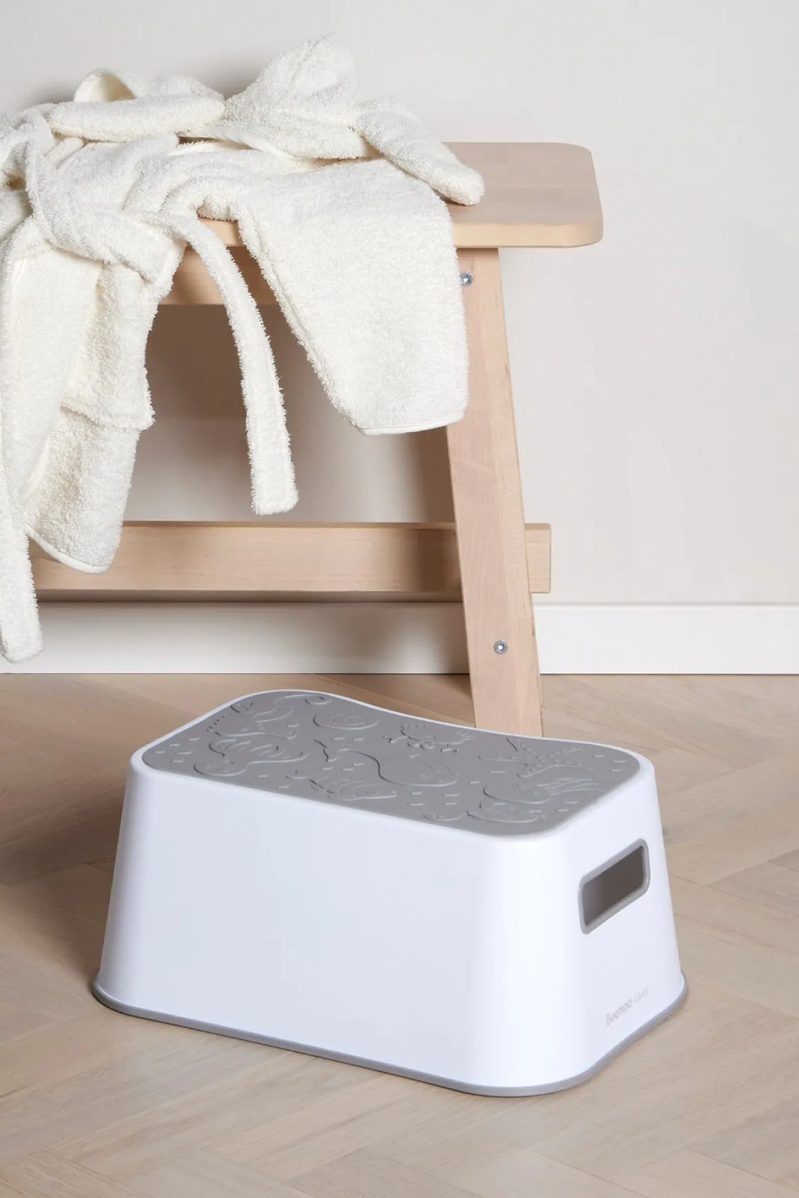 Beemoo CARE Assist Potte & Skammel, White/Grey
