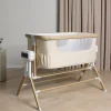 Beemoo CARE AutoMotion Bedside Crib, Beige/Wood
