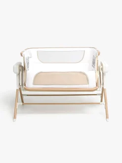 Beemoo CARE AutoMotion Bedside Crib, Beige/Wood