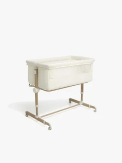 Beemoo CARE Calm Bedside Crib, Nature/White