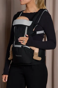 Beemoo CARE Carry Comfort 4-in-1 Bæresele & Hoftesæde, Black