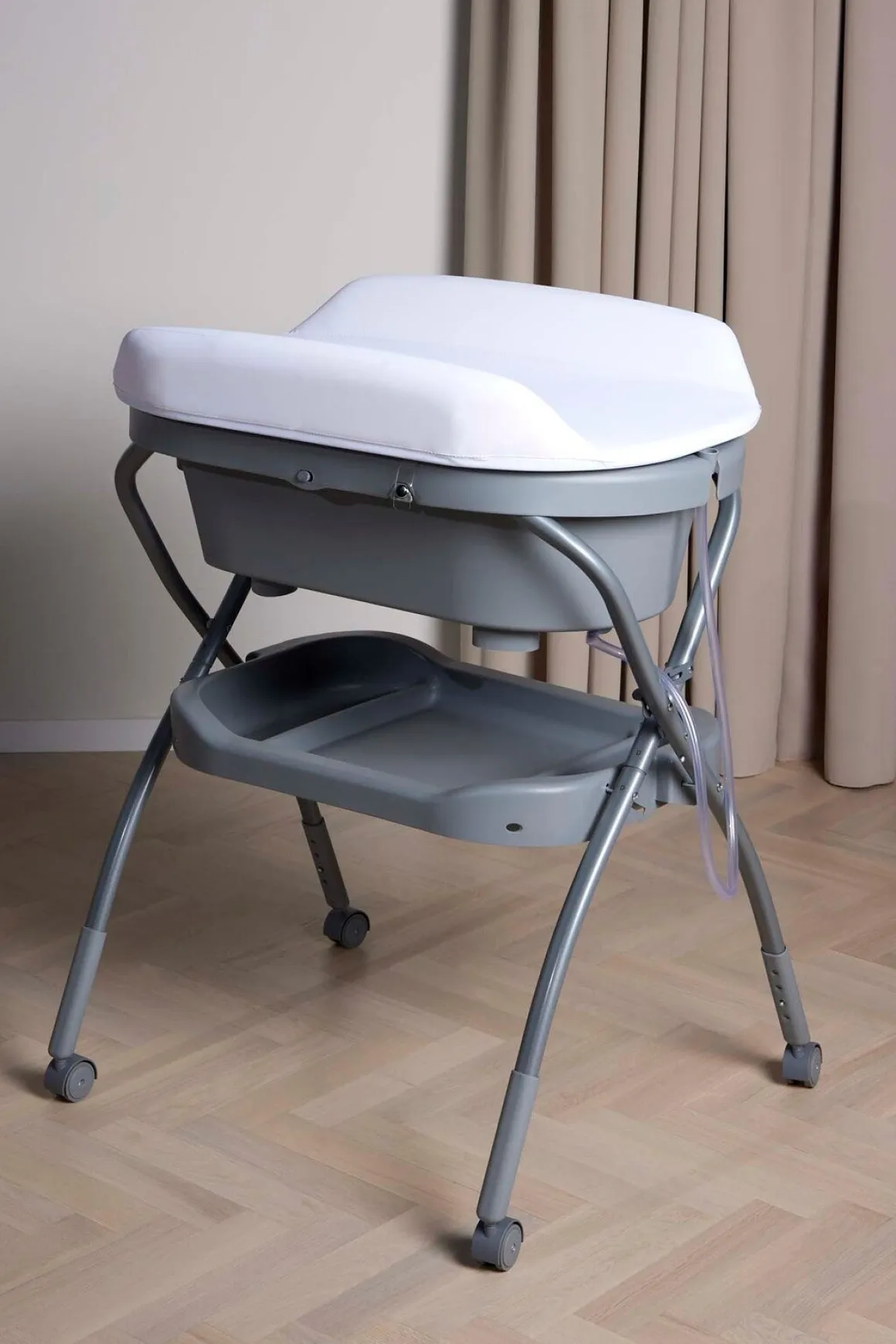 Beemoo CARE Flex Puslebord med Badekar, Dark Grey