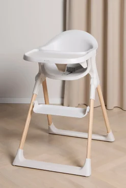 Beemoo CARE Harmony Højstol inkl. Hynde, White/Wood/Grey