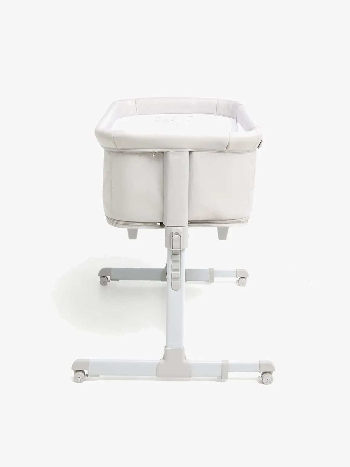 Beemoo CARE 2-i-1 Bedside Crib & Kravlegård, Light Grey