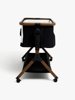 Beemoo CARE Luna Bedside Crib, Black/Ebony Oak