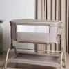 Beemoo CARE Motion Bedside Crib, Taupe/Wood