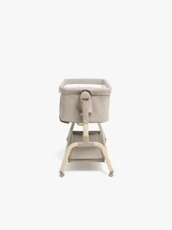 Beemoo CARE Motion Bedside Crib, Taupe/Wood