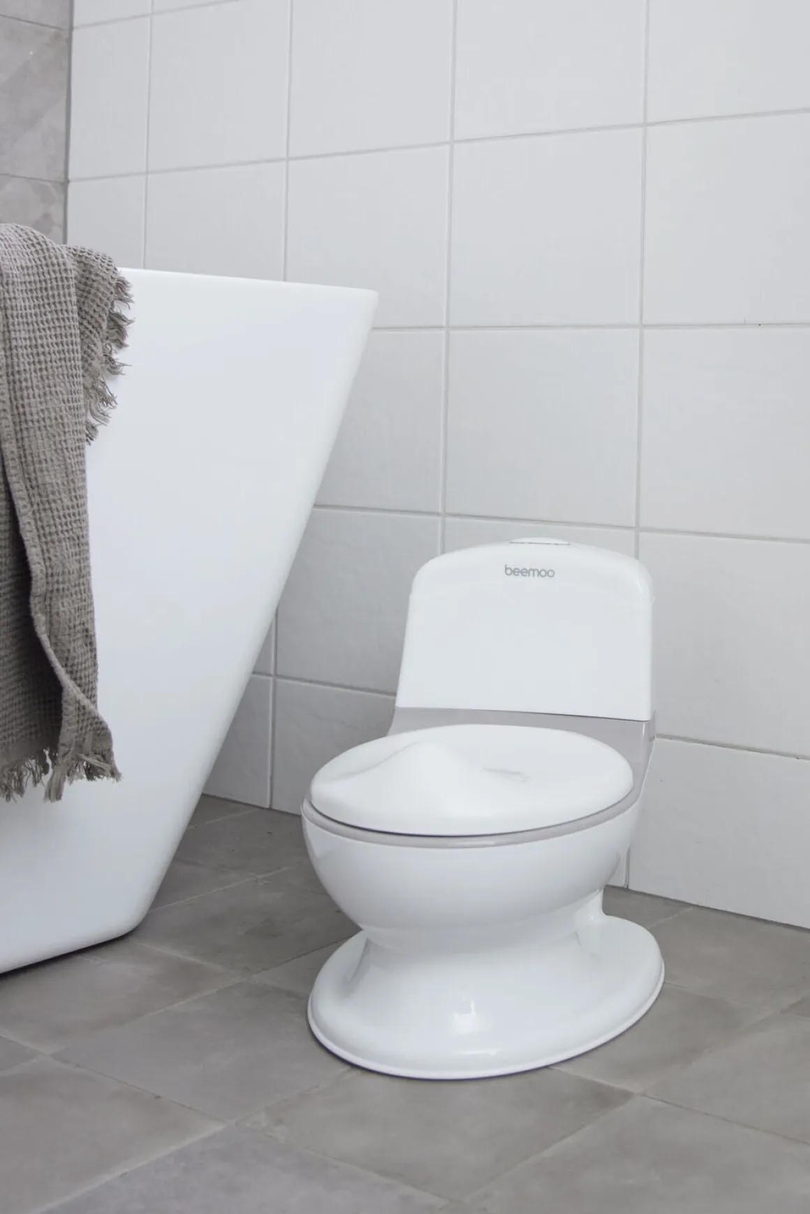 Beemoo CARE Toiletpotte med Lyd, White/Grey