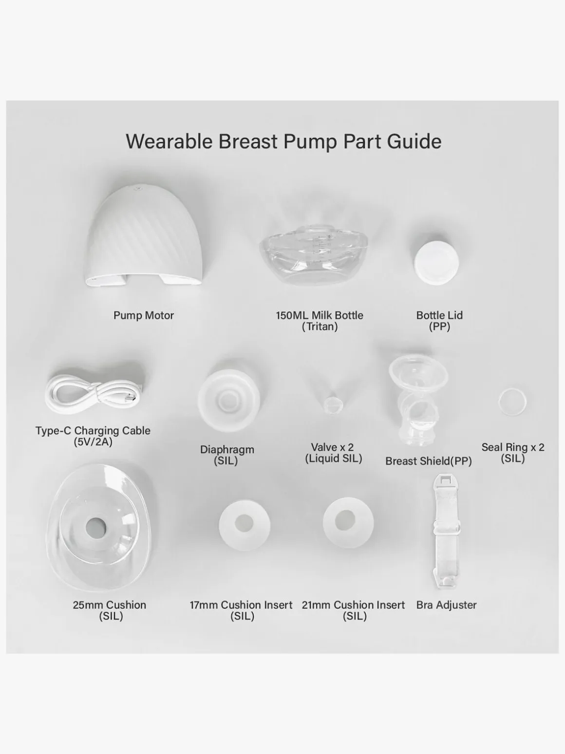 Beemoo CARE Wearable Elektrisk Brystpumpe Dobbelt