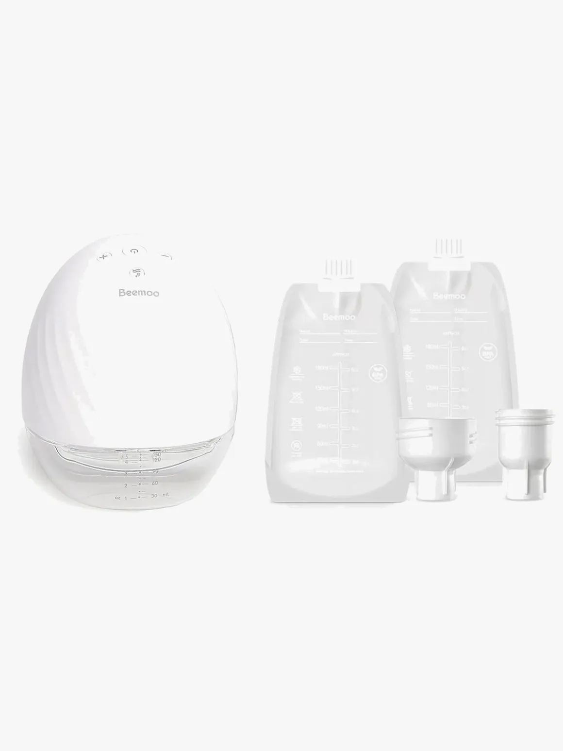 Beemoo CARE Wearable Elektrisk Brystpumpe Single inkl. Modermælksposer 180 ml 30-pak