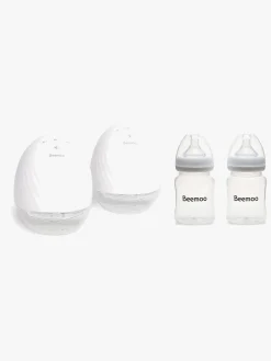 Beemoo CARE Wearable Elektrisk Brystpumpe Dobbelt inkl. Modermælksflaske 180 ml 2-pak