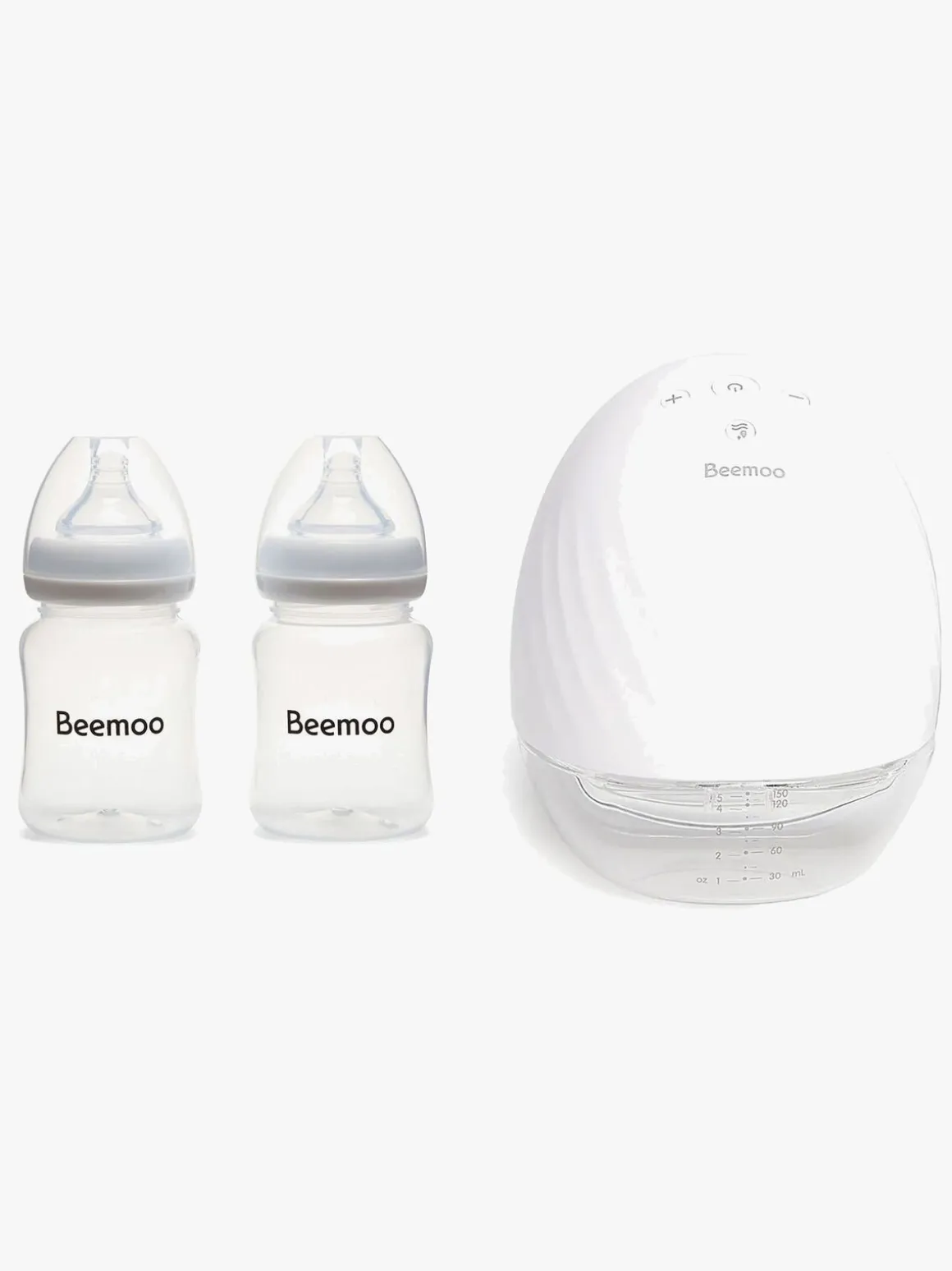 Beemoo CARE Wearable Elektrisk Brystpumpe Single inkl. Modermælksflaske 180 ml 2-pak