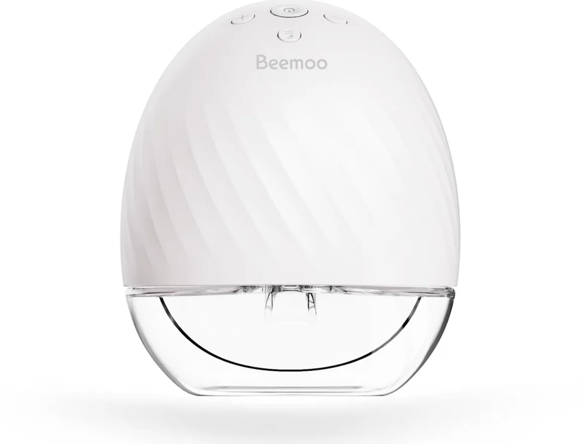 Beemoo CARE Wearable Elektrisk Brystpumpe Single inkl. Modermælksflaske 180 ml 2-pak