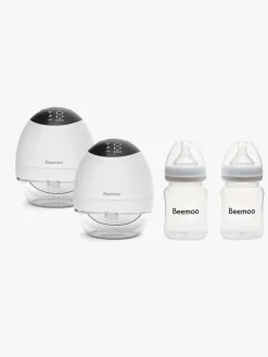 Beemoo CARE Wearable LED Elektrisk Brystpumpe Dobbelt inkl. Flasker 180 ml 2-pak
