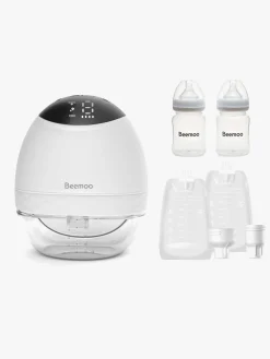 Beemoo CARE Wearable LED Elektrisk Brystpumpe Single inkl. Modermælksposer 30-pak & Flasker 2-pak
