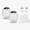 Beemoo CARE Wearable LED Elektrisk Brystpumpe Dobbelt inkl. Modermælksposer 30-pak & Flasker 2-pak