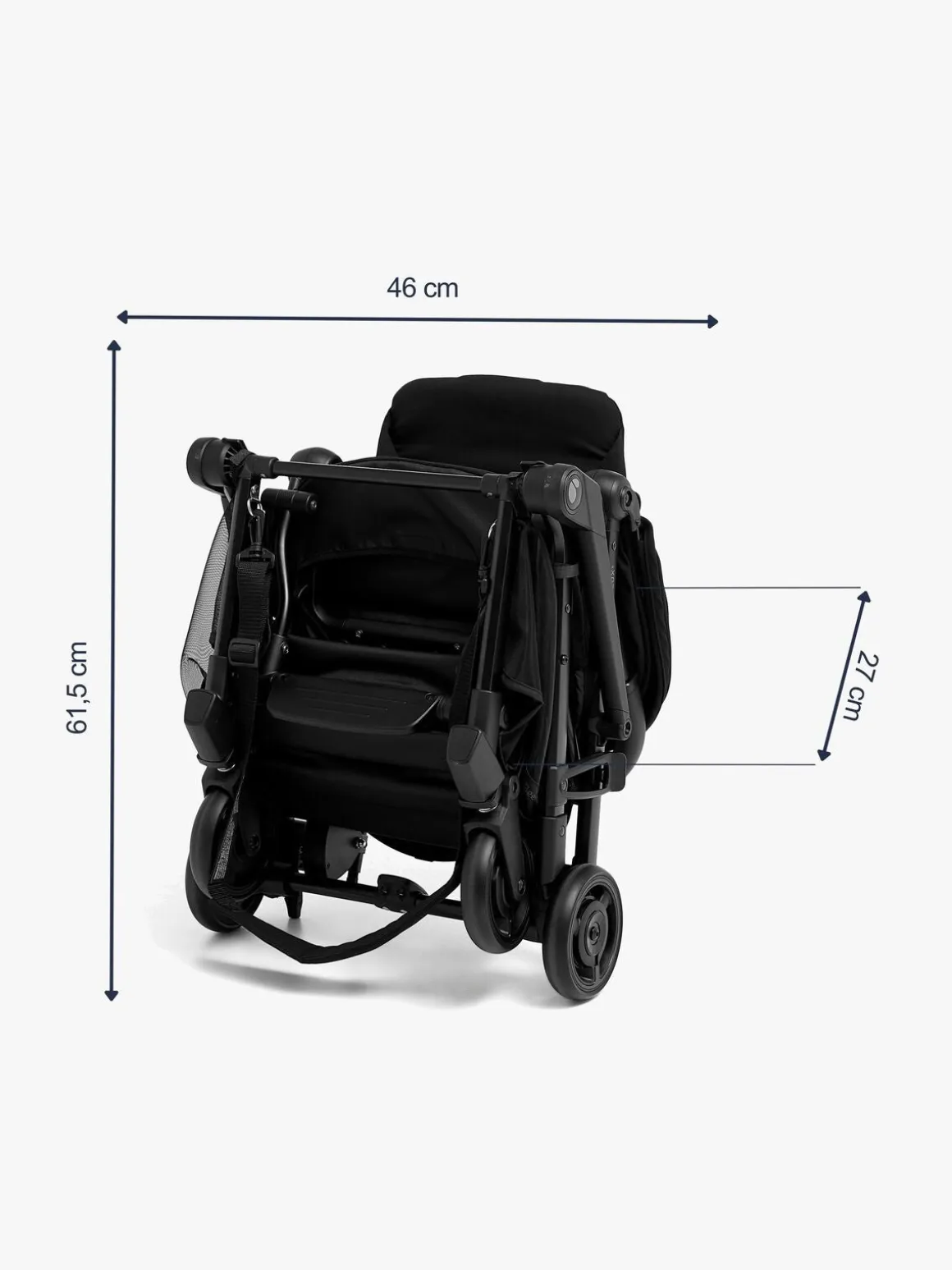 Beemoo Easy Fly Lux 4 Klapvogn, Jet Black