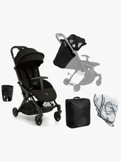 Beemoo Easy Fly Lux 4 Klapvogn inkl. Tilbehørspakke, Jet Black