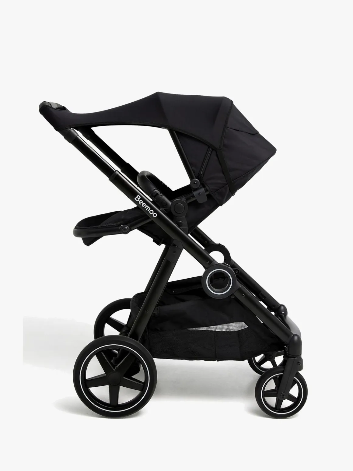 Beemoo Elastisk UV Solbeskyttelse til Vogn & Autostol Baby, Black