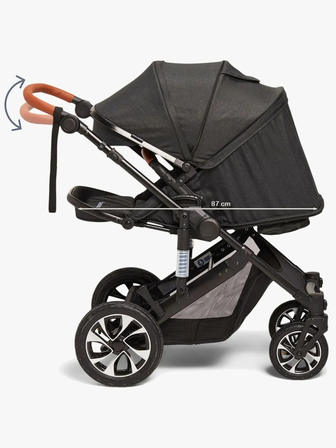 Beemoo Maxi 4 Klapvogn, Grey/Black