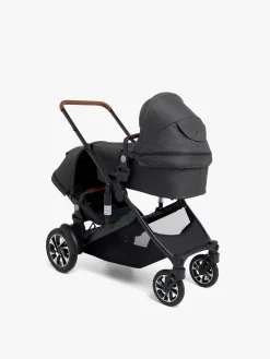 Beemoo Maxi 4 Twin Søskendevogn inkl. Route i-Size Autostol Baby, Black/Black Stone