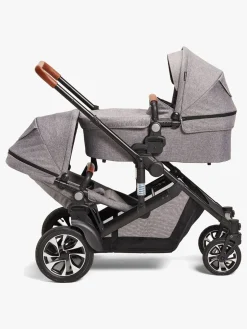 Beemoo Maxi 4 Twin Søskendevogn, Grey Melange/Black