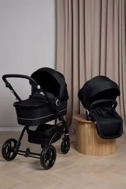 Beemoo Move Duo Kombivogn inkl. Maxi-Cosi CabrioFix i-Size Autostol Baby & Base, Black