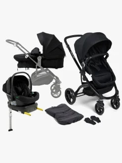 Beemoo Move 2-in-1 Kombivogn inkl. Route i-Size Autostol Baby & ISOFIX Base, Black/Black Stone