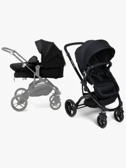 Beemoo Move 2-in-1 Kombivogn inkl. Route i-Size Autostol Baby & ISOFIX Base, Black/Black Stone