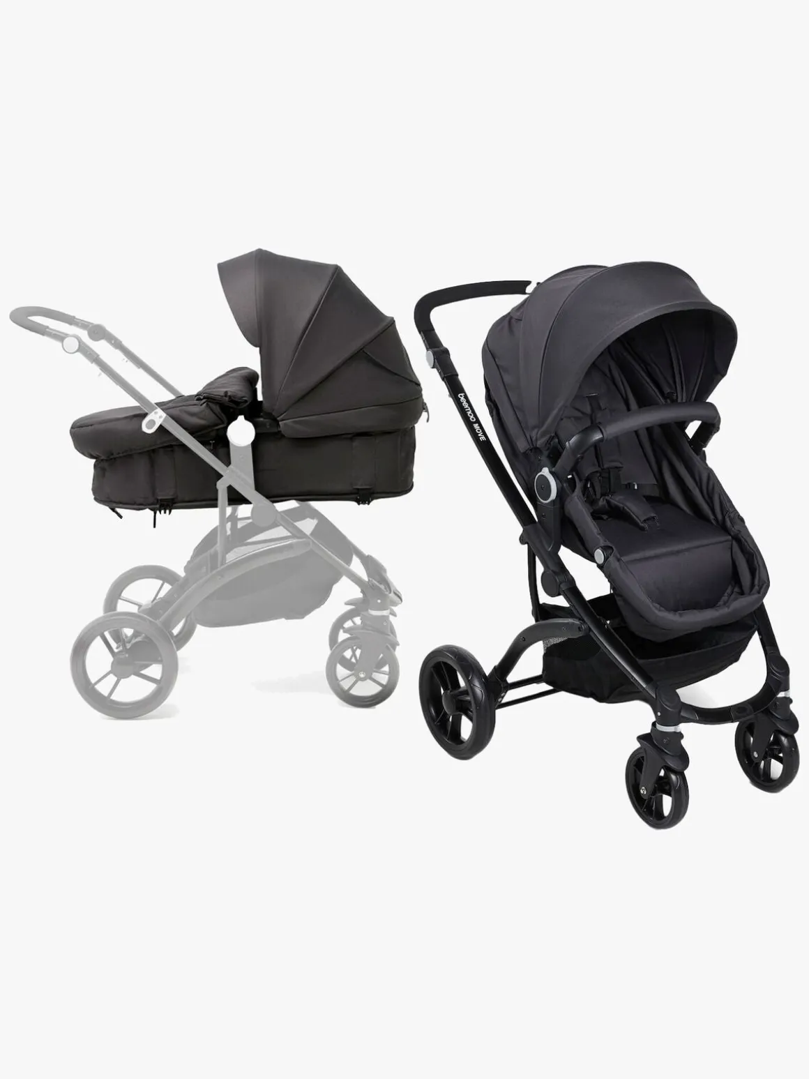 Beemoo Move 2-in-1 Kombivogn, Asphalt