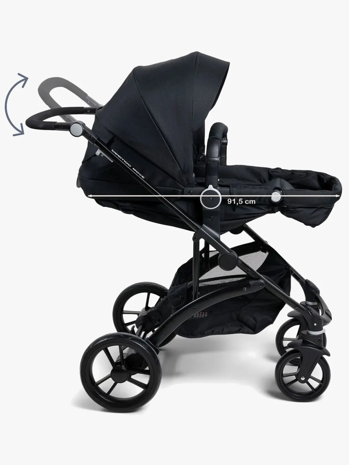 Beemoo Move 2-in-1 Kombivogn, Asphalt