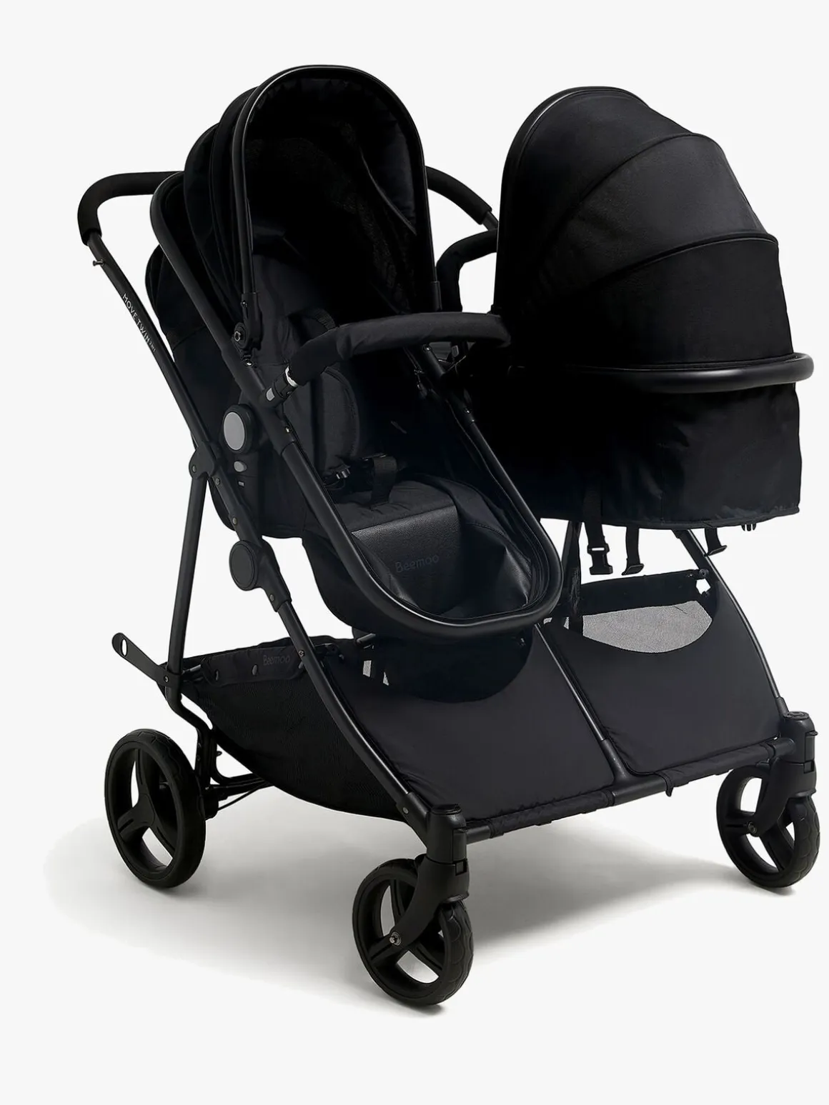 Beemoo Move Twin 2-in-1 Søskendevogn, Black