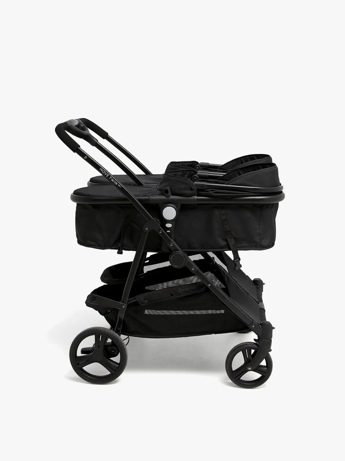 Beemoo Move Twin 2-in-1 Søskendevogn, Black